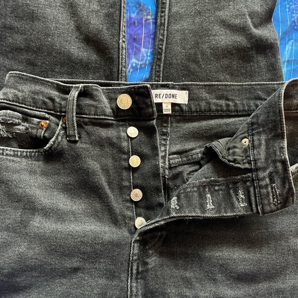 RE/ DONE Black High Waisted Jeans